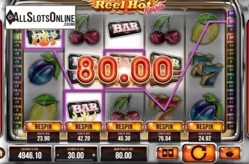 Win Screen 1. Reel Hot Respin from SYNOT