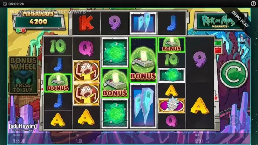 Rick and Morty Megaways slot screenshot 3
