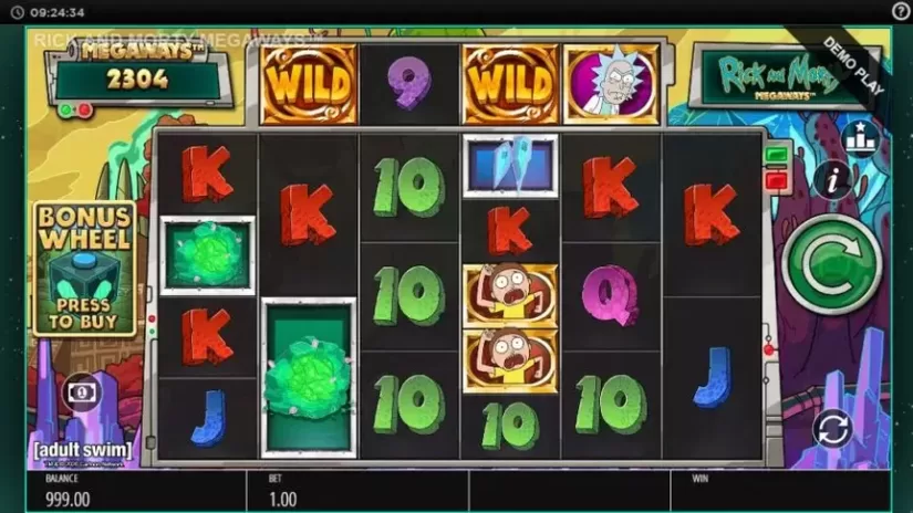 Rick and Morty Megaways slot screenshot 1