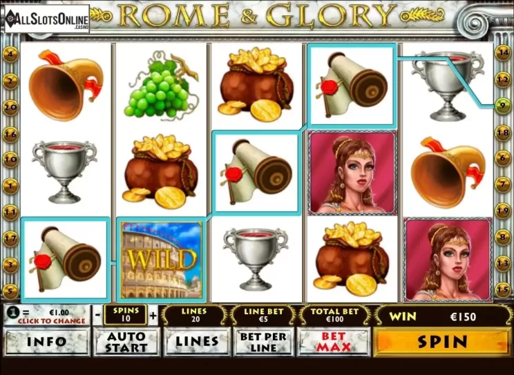 Win Screen 2. Rome & Glory from Playtech