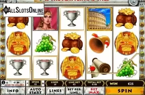 Win Screen . Rome & Glory from Playtech