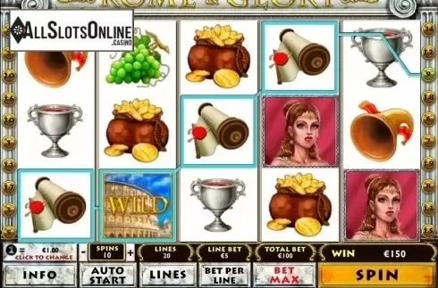 Win Screen 2. Rome & Glory from Playtech