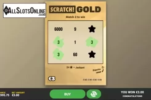 Game Screen 3. Scratch Gold from Hacksaw Gaming