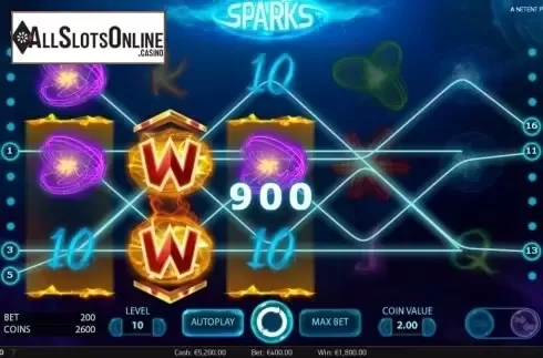 Screen4. Sparks from NetEnt