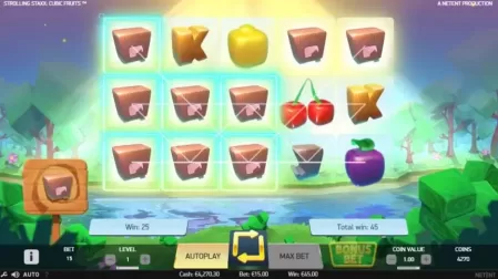 Strolling Staxx Cubic Fruits slot screenshot 5