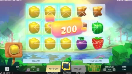 Strolling Staxx Cubic Fruits slot screenshot 6