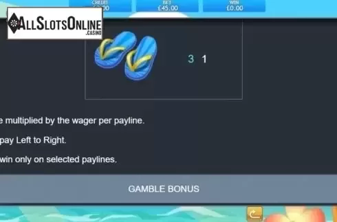 Paytable. Sunny Money from Eyecon