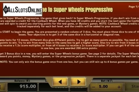 Info. Super Wheels Progressive from Air Dice