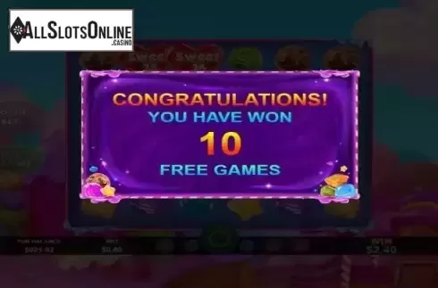 Free Spins screen