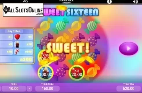 Game workflow . Sweet Sixteen from 1X2gaming