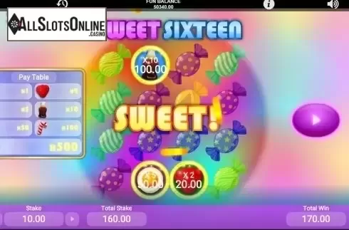 Game workflow 3. Sweet Sixteen from 1X2gaming