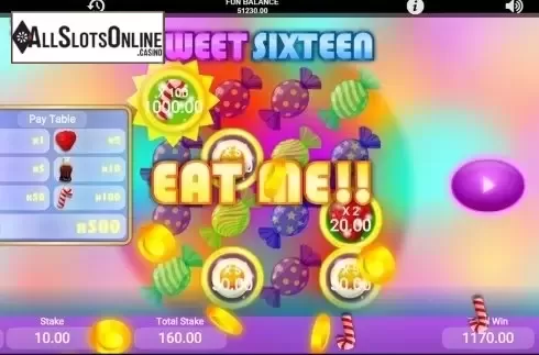 Game workflow 4. Sweet Sixteen from 1X2gaming