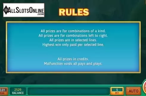 Game Rures screen
