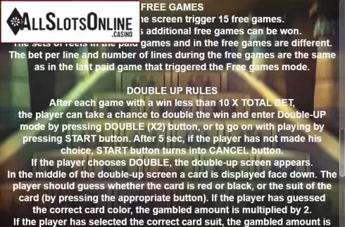 Paytable 4. The Power Of Ramesses from Casino Technology
