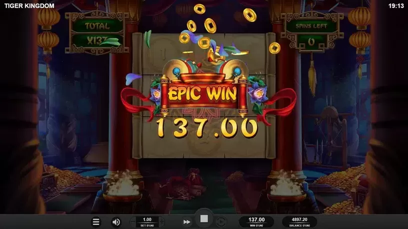 Tiger Kingdom Infinity Reels slot screenshot 7