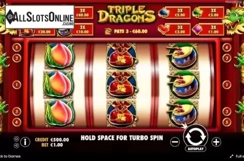 Reel Screen. Triple Dragons (Pragmatic Play) from Pragmatic Play