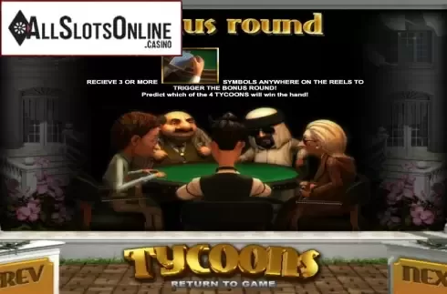 Paytable 3. Tycoons from Betsoft