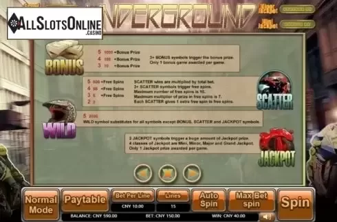 Features. Underground from Aiwin Games