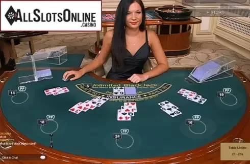 Game Screen. Unlimited Blackjack Live (Playtech) from Playtech