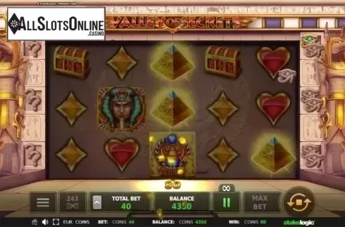 Win Screen 2. Valley of Secrets from StakeLogic