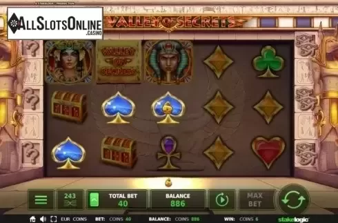 Win Screen 1. Valley of Secrets from StakeLogic