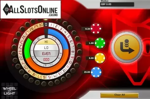 Game Screen. Wheel of Light from Playtech