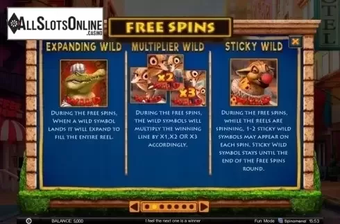 Paytable 2. Wild Heist from Spinomenal