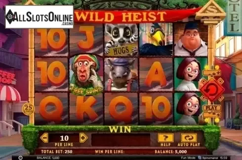 Main game. Wild Heist from Spinomenal