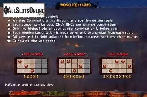 Rules. Wong Fei Hung from SimplePlay