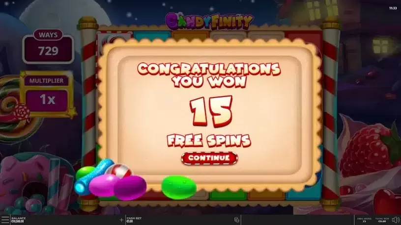 Candyfinity slot screenshot 3