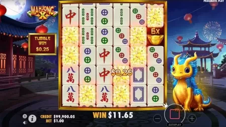 Mahjong X slot screenshot 5