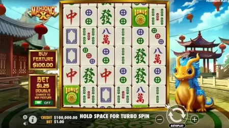 Mahjong X slot screenshot 1