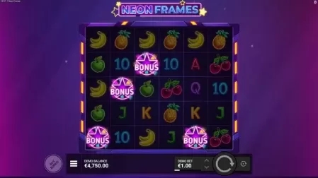 Neon Frames slot screenshot 2