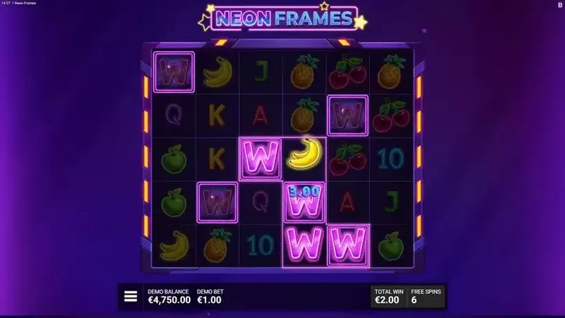 Neon Frames slot screenshot 4