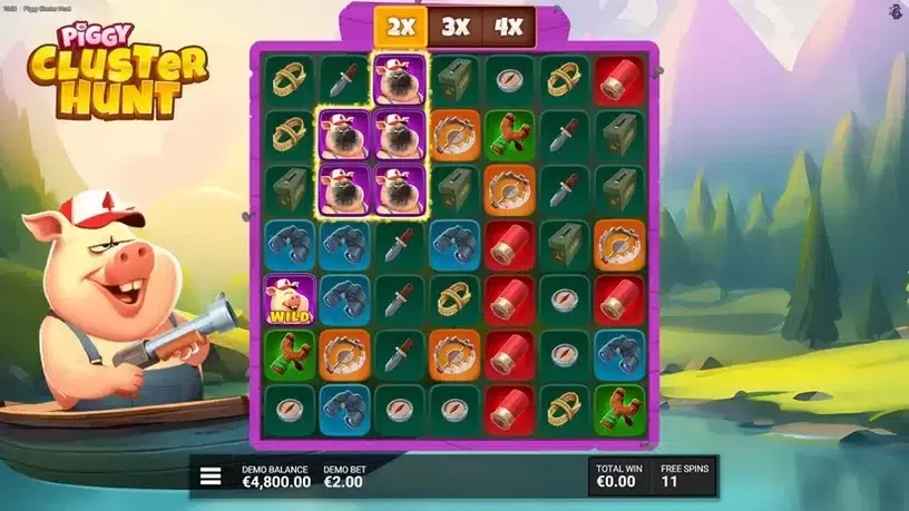 Piggy Cluster Hunt slot screenshot 4