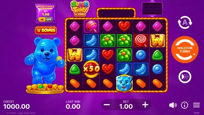 Sugar Teddy x1000 slot screenshot 1