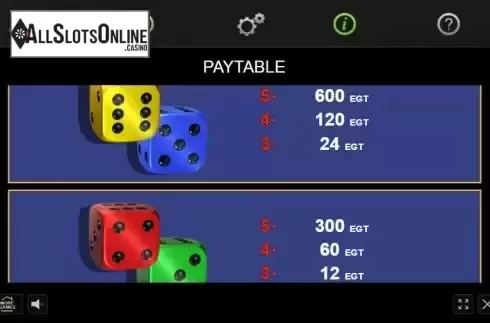 Paytable screen 2