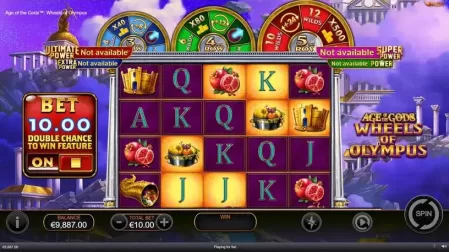 Age of the Gods Wheels of Olympus slot screenshot 2