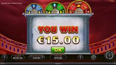 Age of the Gods Wheels of Olympus slot screenshot 6