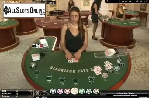 Game Screen. Blackjack Live Casino (Vivogaming) from Vivo Gaming