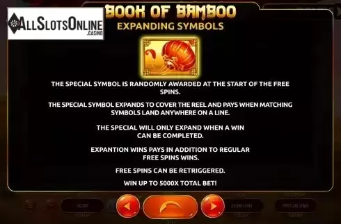 Expanding symbols screen