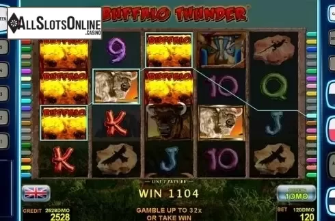 Game workflow 4. Buffalo Thunder Deluxe from Novomatic