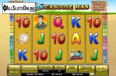 Reel Screen. Caboose Man from Aiwin Games