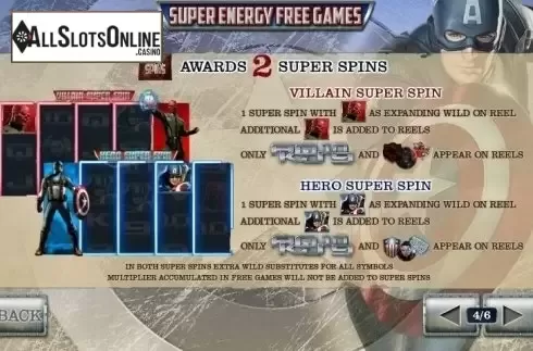 Super Spins. Captain America from Playtech