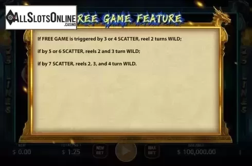 Free Game Feature Screen