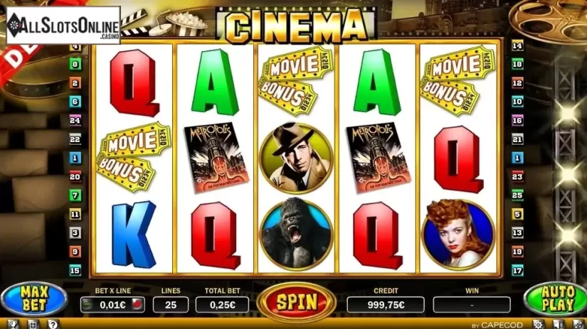 Reel screen. Cinema (Capecod Gaming) from Capecod Gaming