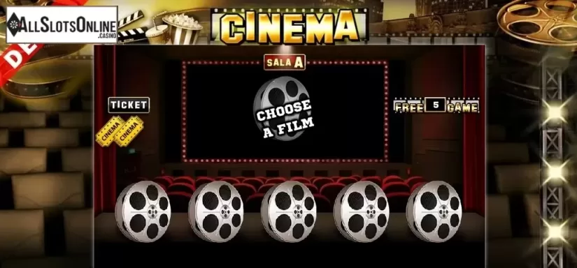 Bonus Game screen. Cinema (Capecod Gaming) from Capecod Gaming