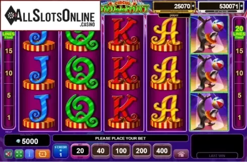 Reel Screen. Circus Brilliant Egypt Quest from EGT