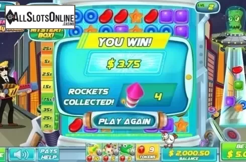 Win Screen 2. Cosmic Candy Heist from Pirates Gold Studios