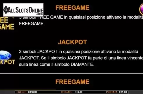 Paytable 2. Crown from Nazionale Elettronica